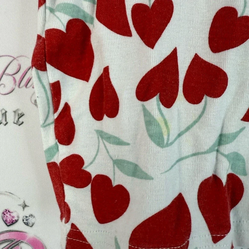 Carter's T-shirt hearts cherry print floral style top White and Red Baby